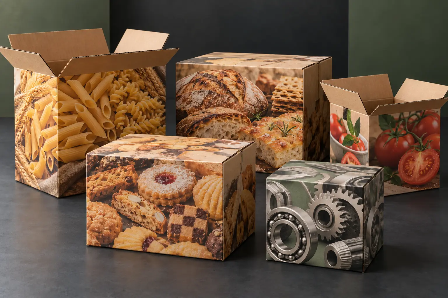 Casse americane in cartone ondulato con stampa Flexo HD per food e industria