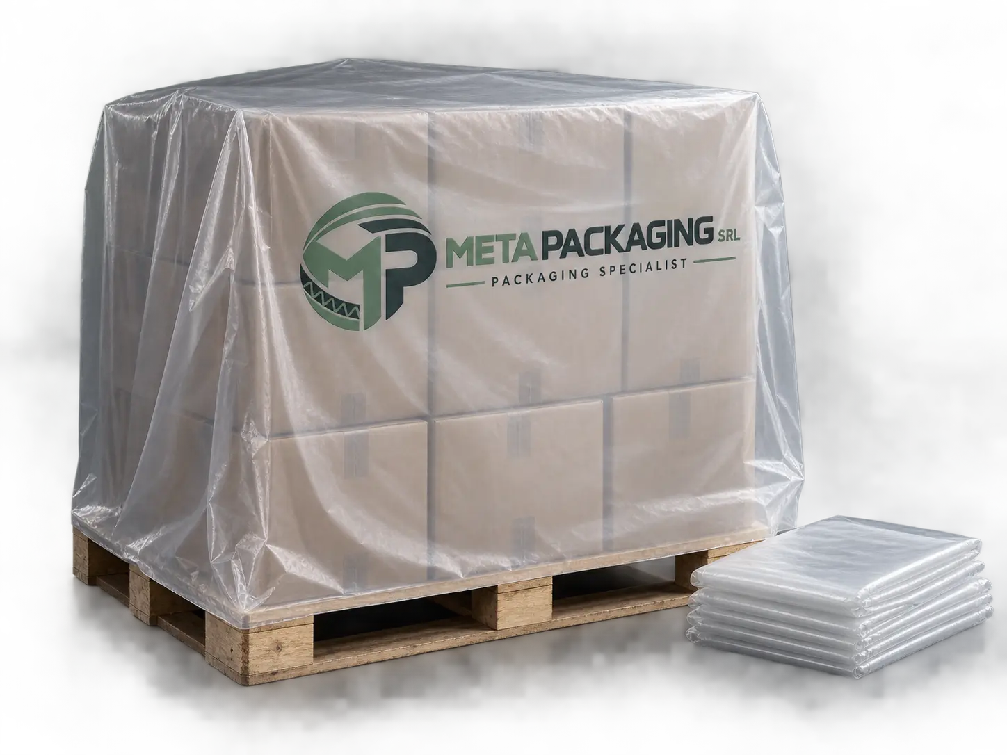 Cappucci copripallet marchiati Meta Packaging