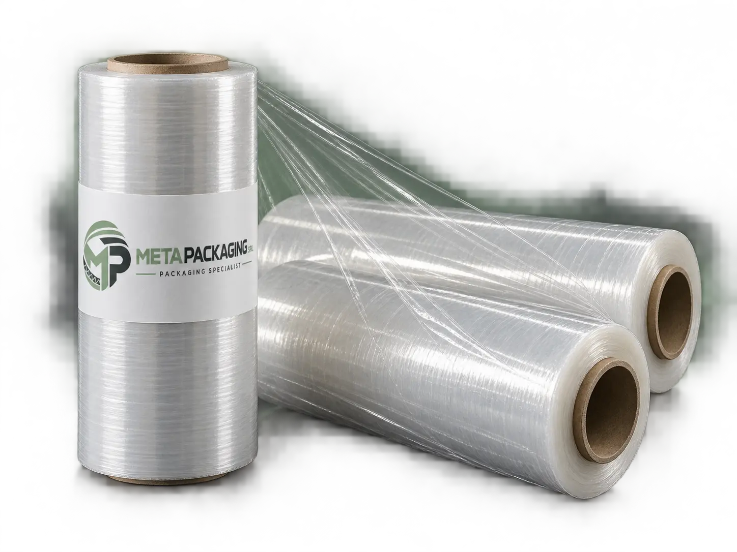 Bobine di film estensibile marchiate Meta Packaging