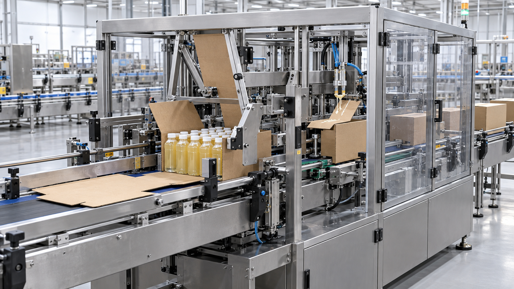Cartonatrice wrap-around automatica per imballi in cartone ondulato