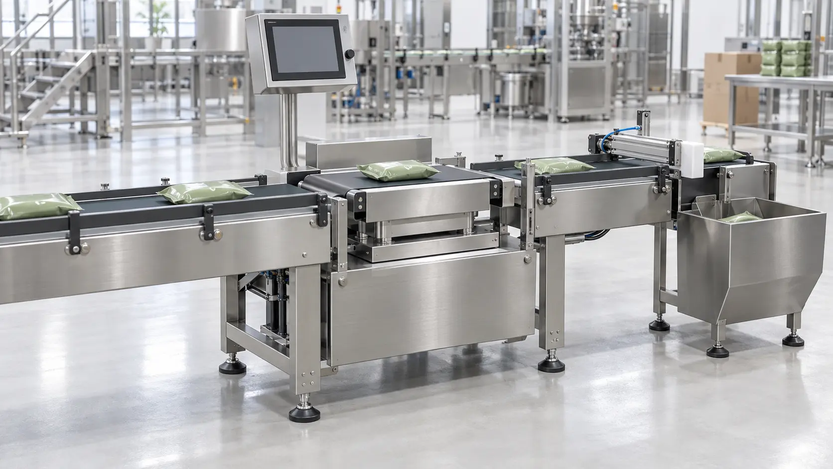 Sistema automatico di controllo peso in linea